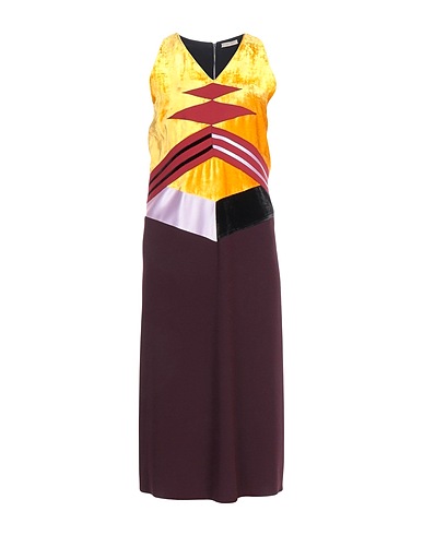 BOTTEGA VENETA Midi dress Plum 80% Viscose, 20% Silk, Triacetate, Polyester, Acetate