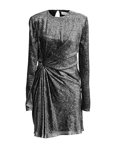 SAINT LAURENT Short dress Silver 82% Viscose, 18% Silk