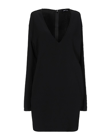 DSQUARED2 Short dress Black 95% Viscose, 5% Elastane, Silk, PVC - Polyvinyl chloride, Glass
