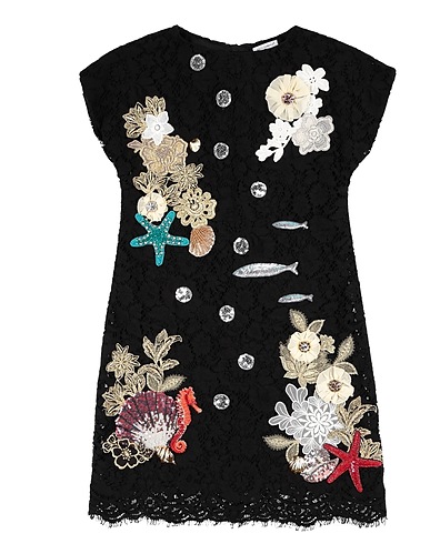 DOLCE&GABBANA Dress Black 37% Cotton, 34% Viscose, 29% Polyamide