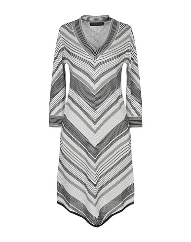 ICONA by KAOS Short dress Light grey 82% Viscose, 9% Polyamide, 9% Polyester