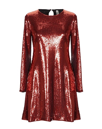 SOUVENIR Short dress Copper 85% Polyester, 15% Polyamide
