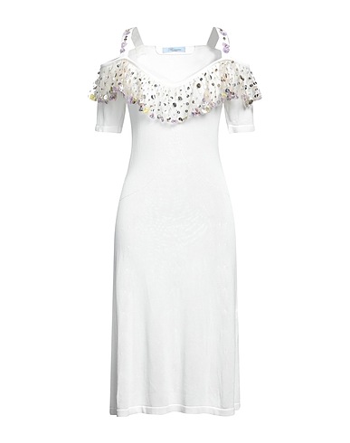 BLUMARINE Short dress White 67% Viscose, 33% Cotton