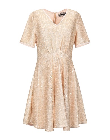 PATRIZIA PEPE SERA Short dress Gold 100% Polyester