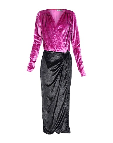 THE ATTICO Long dress Purple 100% Polyester, Viscose, Cotton