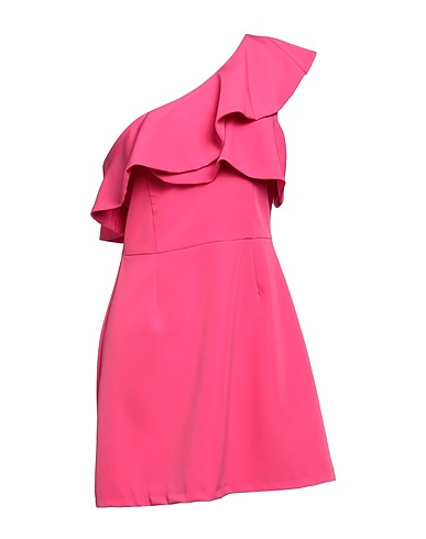 TWENTY EASY by KAOS One-shoulder dress Fuchsia 88% Polyester, 12% Elastane