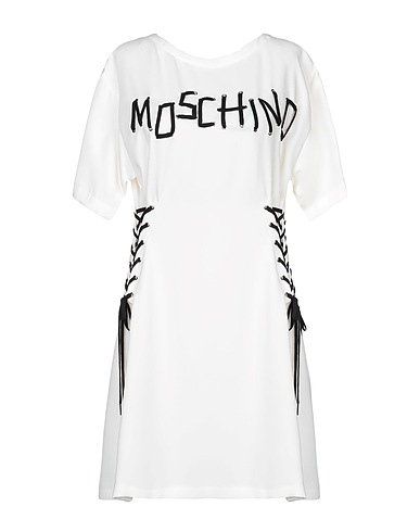 MOSCHINO Short dress White 72% Acetate, 27% Viscose, 1% Other Fibres
