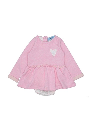 HARMONT & BLAINE Vestido para bebé  Pink 47% Polyester, 45% Cotton, 8% Viscose