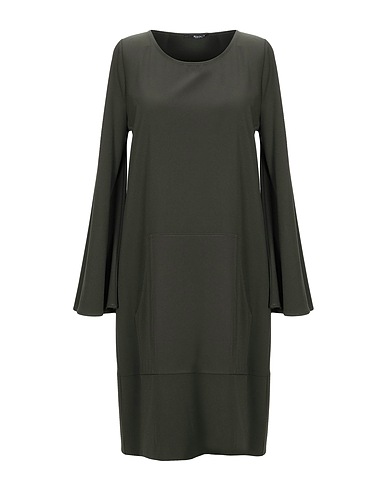 SISTE'S Short dress Dark green 92% Polyester, 8% Elastane