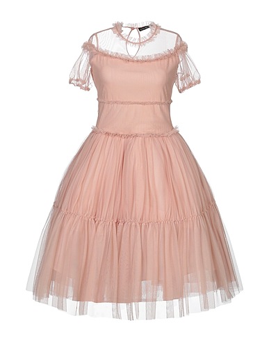 TWINSET Short dress Sand 100% Polyester, Polyamide, Elastane