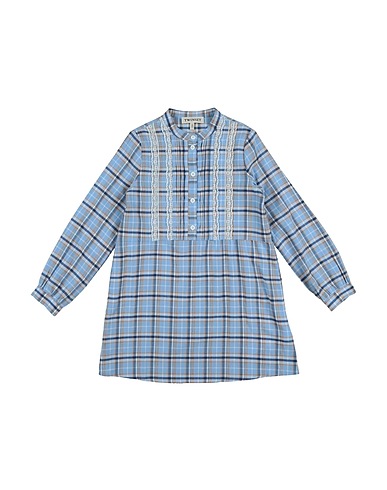 TWINSET Dress Sky blue 100% Cotton, Polyamide