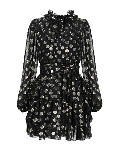 DOLCE&GABBANA Short dress Black 89% Silk, 11% Metallic fiber