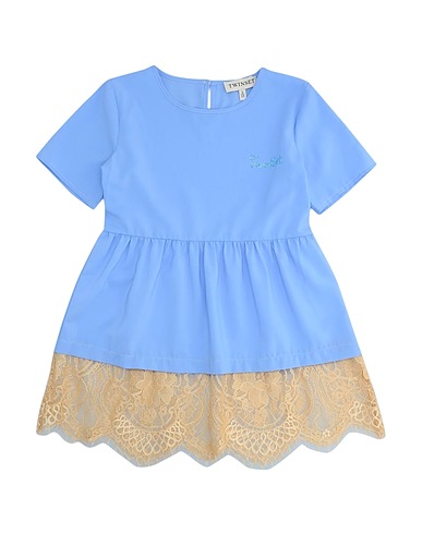 TWINSET Dress Azure 100% Polyester, Polyamide