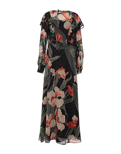 TWINSET Long dress Black 100% Polyester