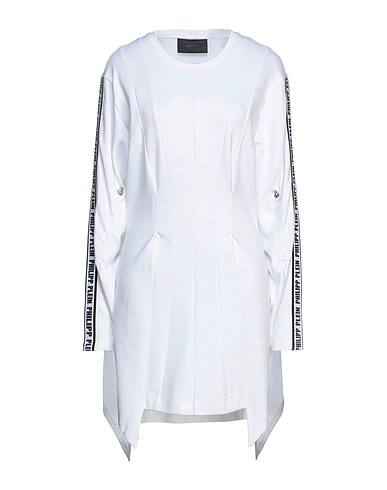 PHILIPP PLEIN Short dress White 75% Viscose, 20% Polyamide, 5% Elastane