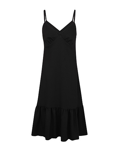 MICHAEL MICHAEL KORS Midi dress CRUSHED SOFT SLIP DR
 Black 100% Polyester