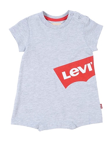 LEVI'S Baby bodysuit Grey 93% Cotton, 7% Polyester