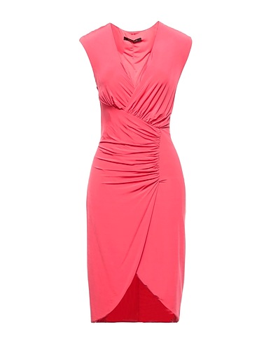 ROBERTO CAVALLI Sheath dress Coral 90% Viscose, 10% Elastane