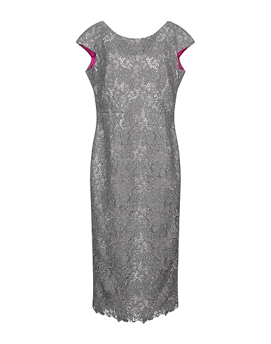 IVAN MONTESI Midi dress Grey 55% Wool, 40% Acrylic, 5% Polyester