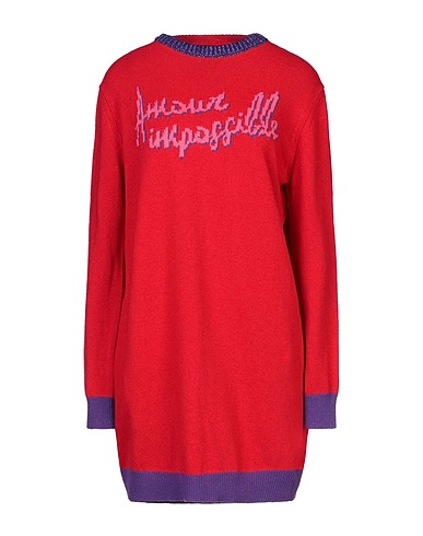 PINKO UNIQUENESS Short dress Red 35% Polyamide, 30% Viscose, 30% Wool, 5% Cashmere, Polyester