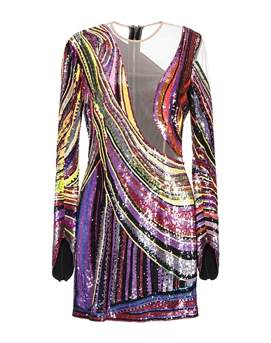 BALMAIN Sequin dress Purple 100% Polyamide, Viscose, Acetate