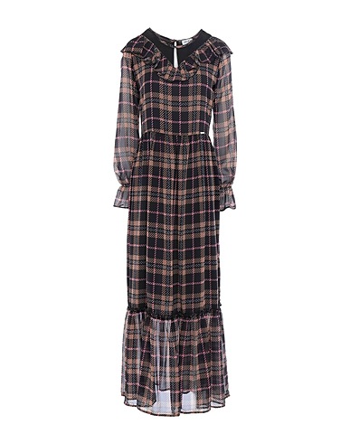 LIU •JO Langes Kleid Schwarz 100% Polyester