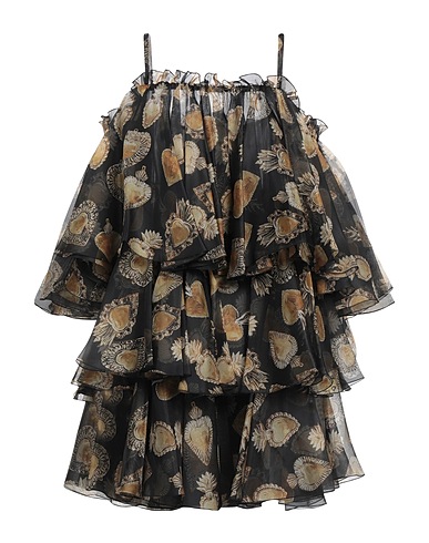 DOLCE&GABBANA Short dress Black 70% Silk, 30% Polyamide