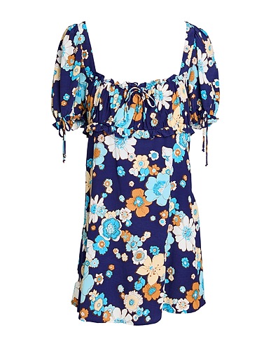 FOR LOVE & LEMONS Vestito corto Blu notte 65% Rayon, 35% Viscosa