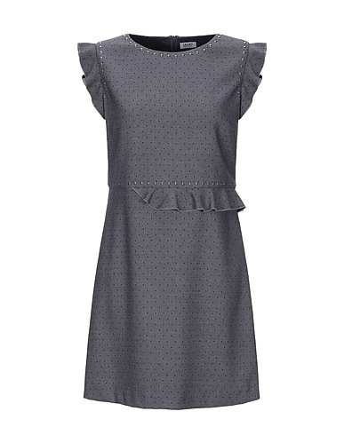 LIU •JO Short dress Grey 75% Polyester, 23% Viscose, 2% Elastane