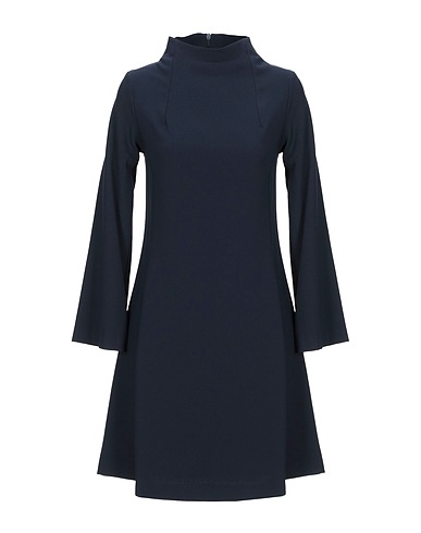 OTTOD'AME Short dress Midnight blue 100% Polyester