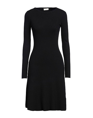 CASHMERE COMPANY Short dress Black 50% Wool, 30% Cashmere, 15% Nylon, 5% Elastane