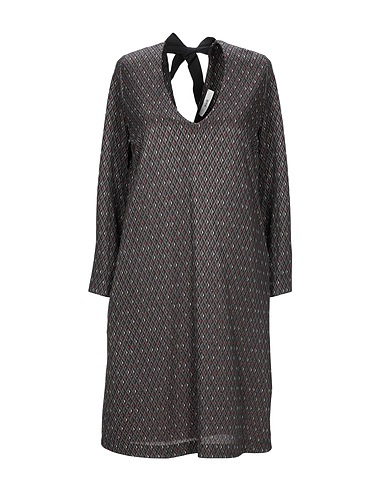 SUOLI Short dress Grey 85% Viscose, 8% Polyamide, 6% Polyester, 1% Elastane