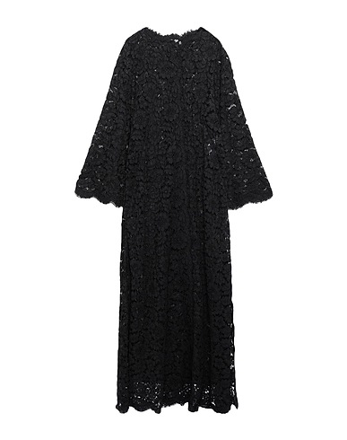 DOLCE&GABBANA Vestito lungo Nero 30% Poliammide, 30% Rayon, 14% Viscosa, 14% Cotone, 12% Fibre sintetiche