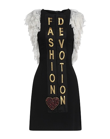 DOLCE&GABBANA Short dress Black 41% Viscose, 32% Acetate, 21% Polyamide, 4% Cotton, 2% Elastane