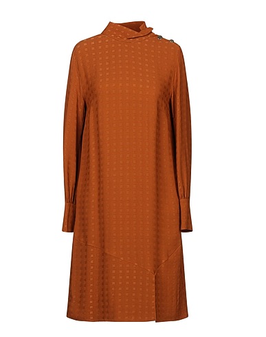 OTTOD'AME Midi dress Brown 100% Viscose