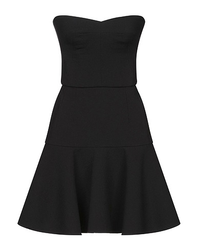 DOLCE&GABBANA Short dress Black 99% Virgin Wool, 1% Elastane