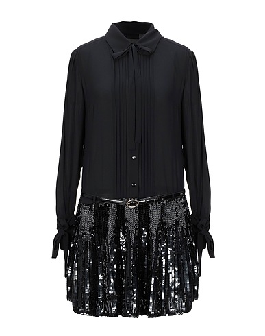 ELISABETTA FRANCHI Elegant dress Black 100% Polyester, Plastic, Glass