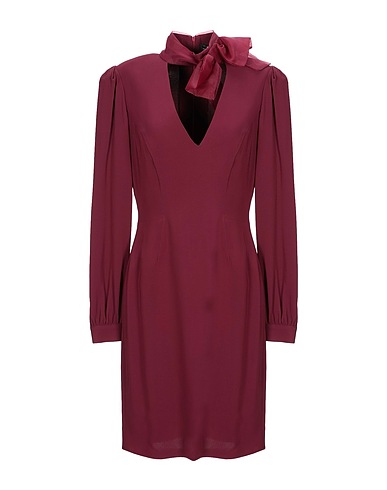 ELISABETTA FRANCHI Short dress Burgundy 96% Viscose, 4% Elastane