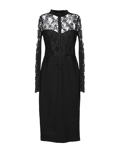 HANITA Vestito midi Nero 71% Viscosa, 25% Nylon, 4% Elastan