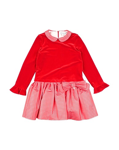 SIMONETTA Dress Red 95% Polyester, 5% Polyamide, Elastane