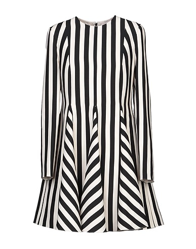 VALENTINO GARAVANI Short dress Black 65% Virgin Wool, 35% Silk