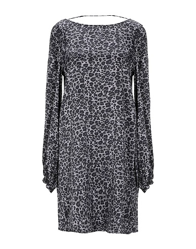 EQUIPMENT Short dress Charcoal 100% Silk