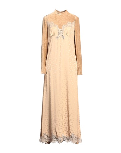STELLA McCARTNEY Long dress Beige 77% Viscose, 23% Silk, Cotton, Polyamide