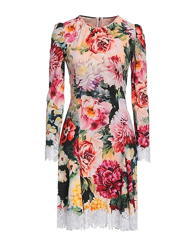 DOLCE & GABBANA Short dress Light pink 78% Viscose, 16% Cotton, 4% Polyester, 2% Elastane