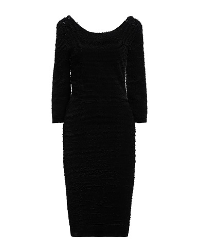 TRUSSARDI JEANS Midi dress Black 95% Polyester, 5% Elastane