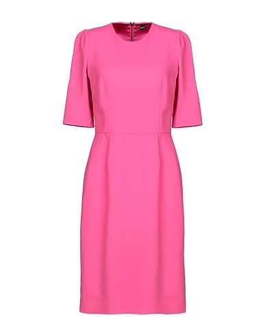 DOLCE&GABBANA Midi dress Fuchsia 51% Viscose, 46% Acetate, 3% Elastane