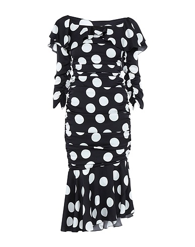 DOLCE&GABBANA Midi dress Black 91% Silk, 9% Elastane