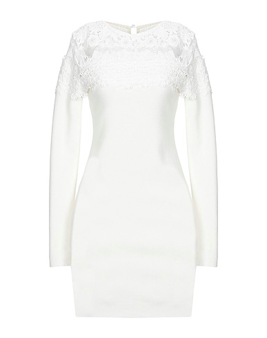 CASHMERE COMPANY Sheath dress White 50% Wool, 30% Cashmere, 15% Nylon, 5% Elastane