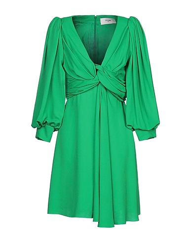 CELINE Short dress Green 100% Silk