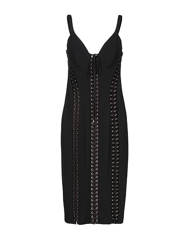 DOLCE&GABBANA Midi dress Black 41% Viscose, 37% Acetate, 20% Silk, 2% Elastane